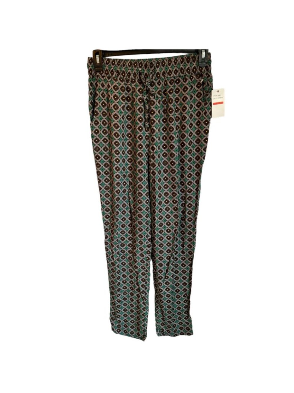 Kaktus Pants Size Large Green Multi High Waisted Women Pants. NWT - Picture 2 of 12